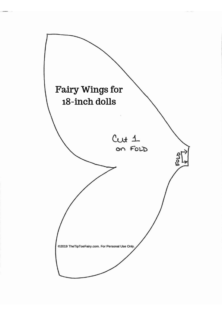 Doll Fairy Wings Sewing Pattern
