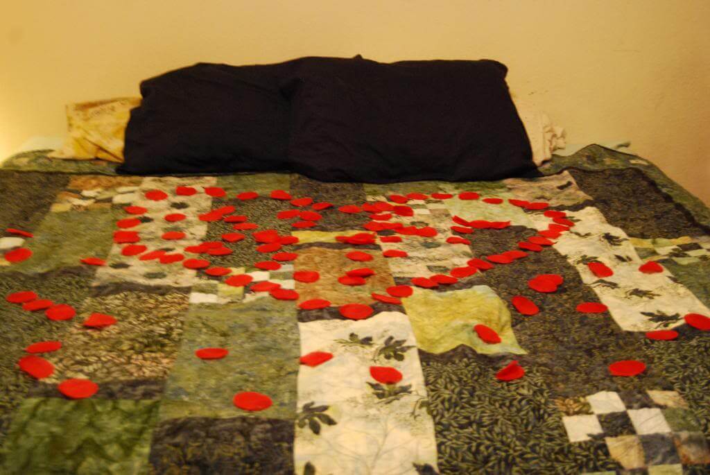 Rose Petals - the end to the date night treasure hunt - part 2