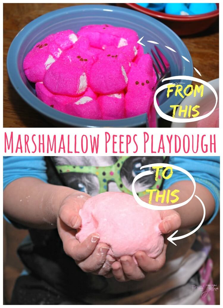 Marshmallow Peeps Play Dough | The TipToe Fairy