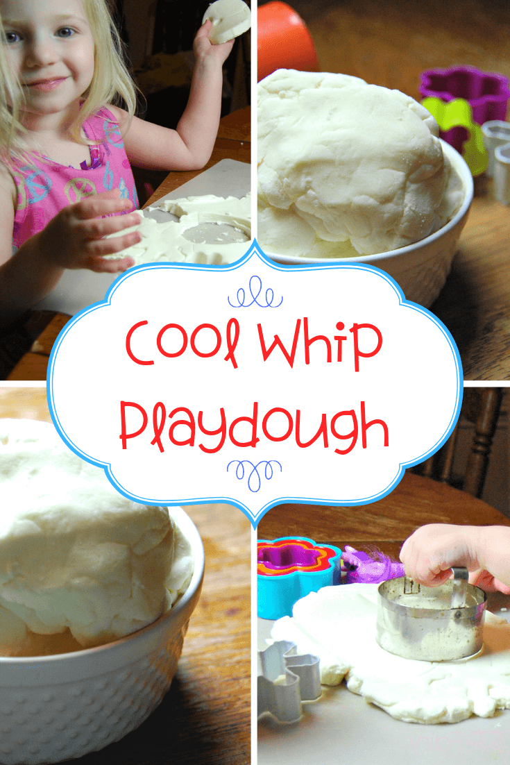 Different views of Cool Whip Play Dough