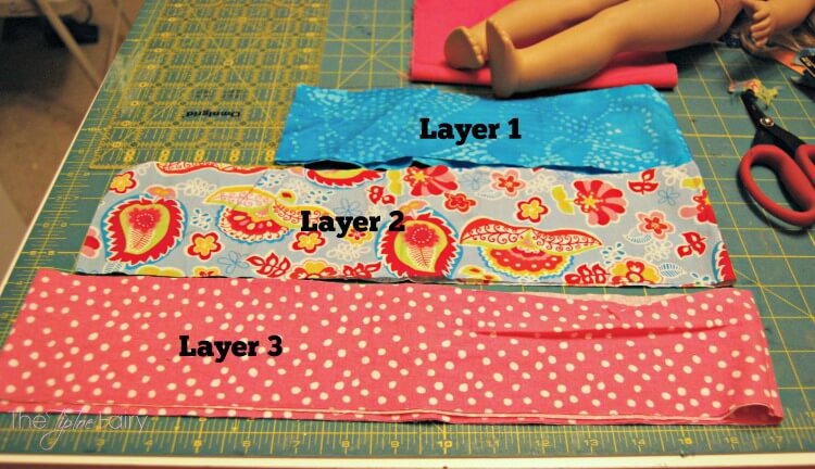 Doll twirly skirt layers to cut