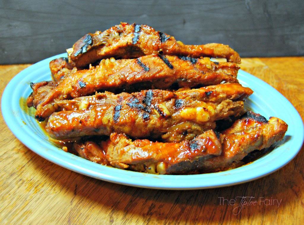 FIVE Ingredient Crockpot Ribs | The TipToe Fairy #slowcookerrecipes #ribsrecipes