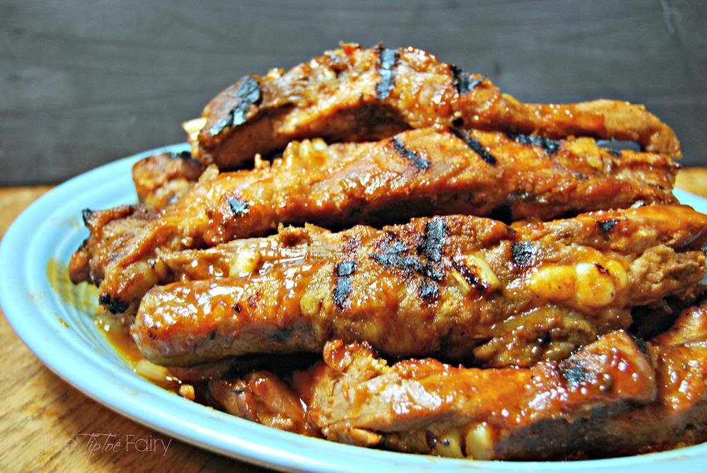 FIVE Ingredient Crockpot Ribs | The TipToe Fairy #slowcookerrecipes #ribsrecipes