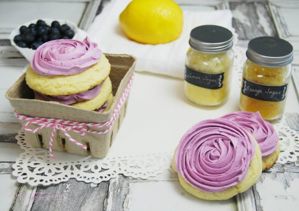 Lemon Sugar Cookies with Blueberry Frosting Story - Make the Best of  Everything