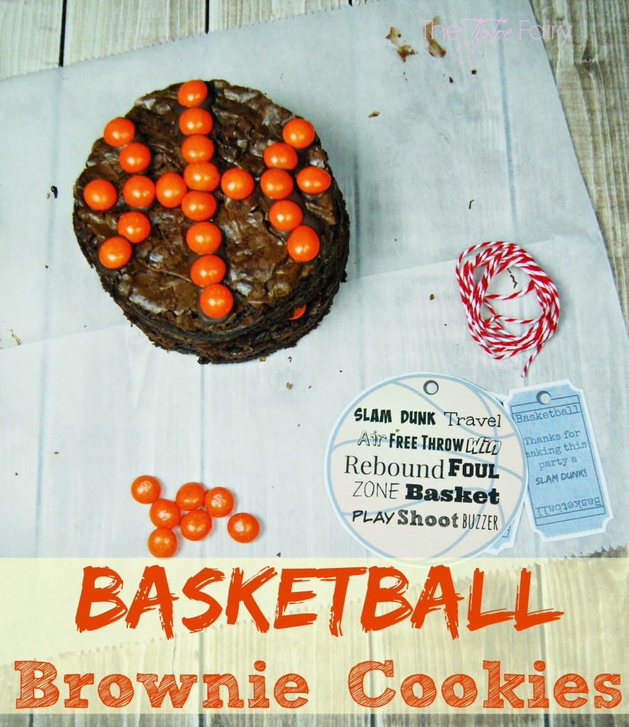 Basketball Brownie Cookies with Skittles - Dunk the Rainbow, Taste the Rainbow #SkittlesTourney #ad | The TipToe Fairy