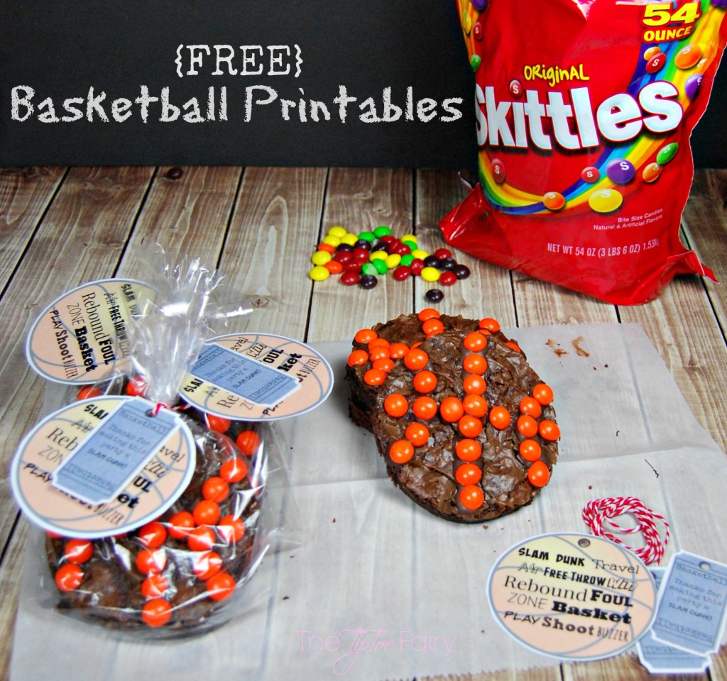 Basketball Brownie Cookies with Skittles - Dunk the Rainbow, Taste the Rainbow #SkittlesTourney #ad| The TipToe Fairy