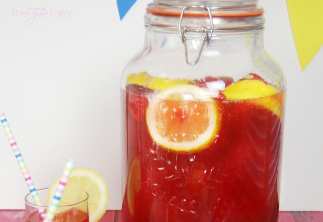 This lemon berry punch is so simple to make. 