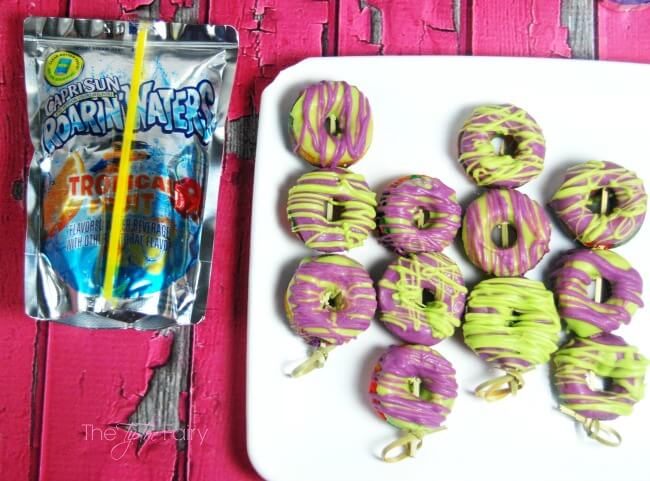 Make some Rainbow Tie Dye Mini Donuts with cake mix! Super easy and fun! The TipToe Fairy #KidsChoiceDrink #Ad