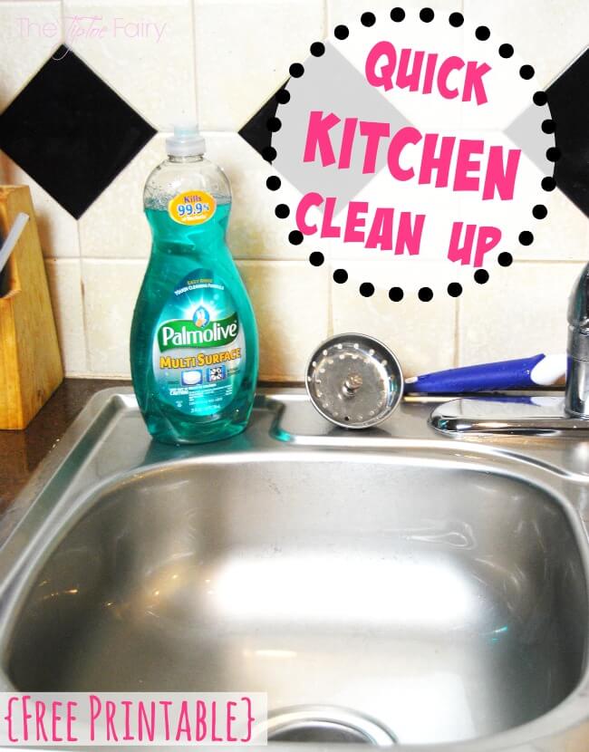 Clean Your Kitchen in 10 minutes with Quick Kitchen Cleaning Tips and a FREE PRINTABLE!! | The TipToe Fairy #PalmoliveMultiSurface #Ad