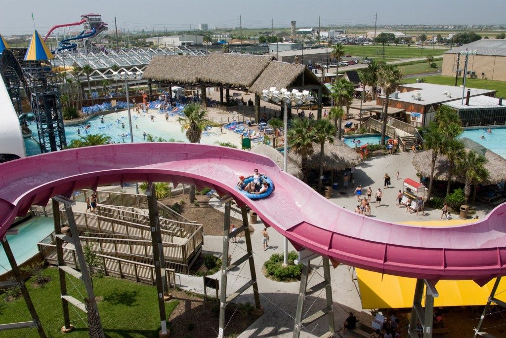 The Wolfpack water slide at Schlitterbahn. 