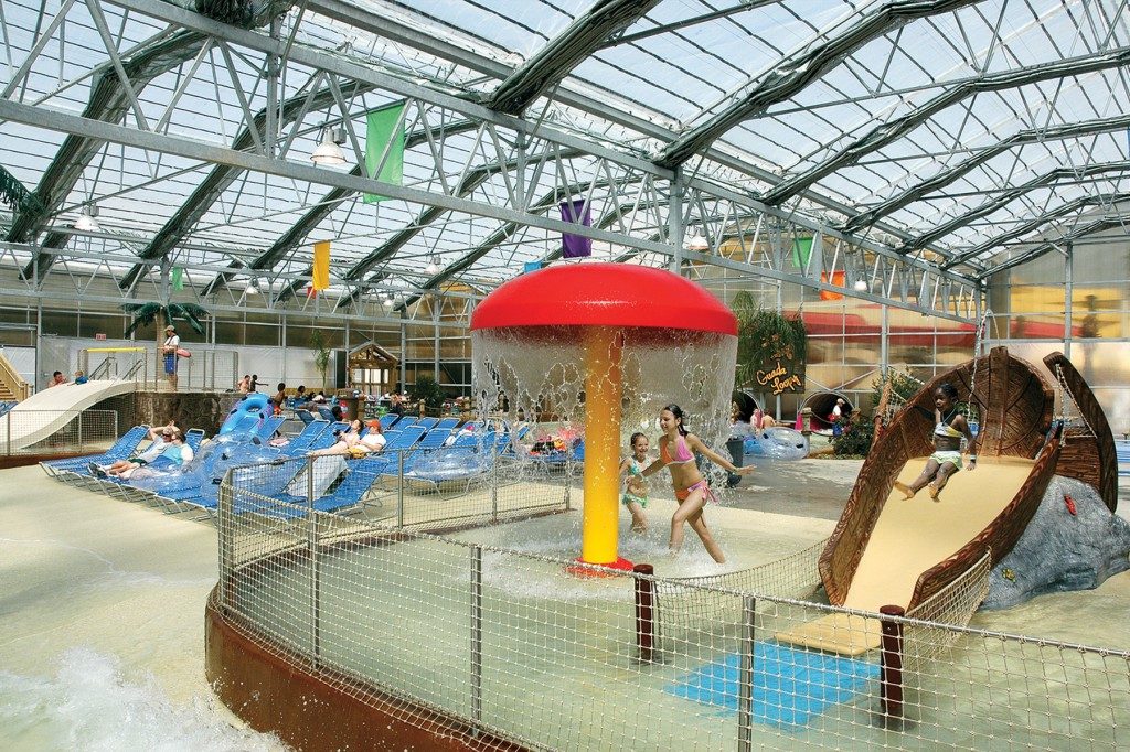 Indoor water play area for kids at Schlitterbahn