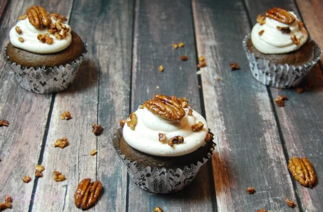 Chocolate Bourbon Pecan Pie Cupcakes - simply amazing for the Kentucky Derby or anytime! | The TipToe Fairy
