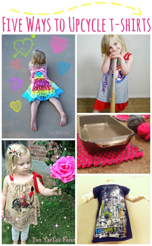 FIVE T-Shirt Upcycle Ideas | The TipToe Fairy