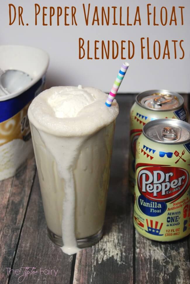 Dr Pepper Vanilla Float® Blended Floats drink - a frozen treat to bring back the nostalgia of summer! | The TipToe Fairy