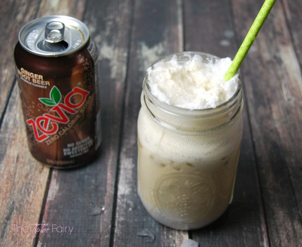 Ginger Root Puff - a skinny kind of root beer float drink - great for mocktails and cocktails | The TipToe Fairy #TheNewSweet