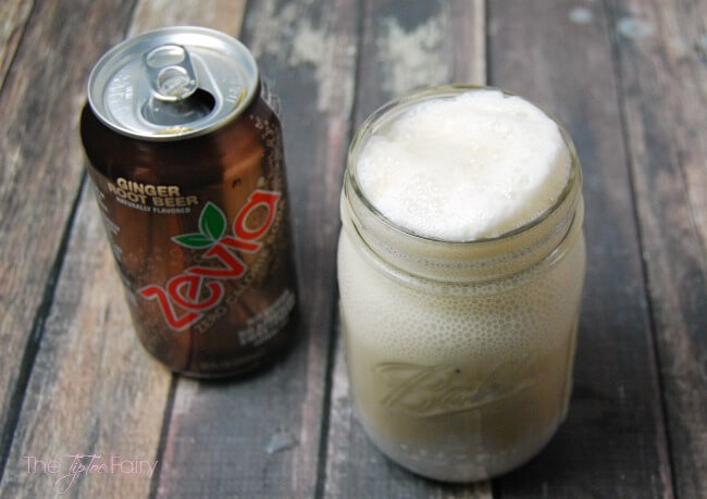 Ginger Root Puff - a skinny kind of root beer float drink - great for mocktails and cocktails | The TipToe Fairy #TheNewSweet