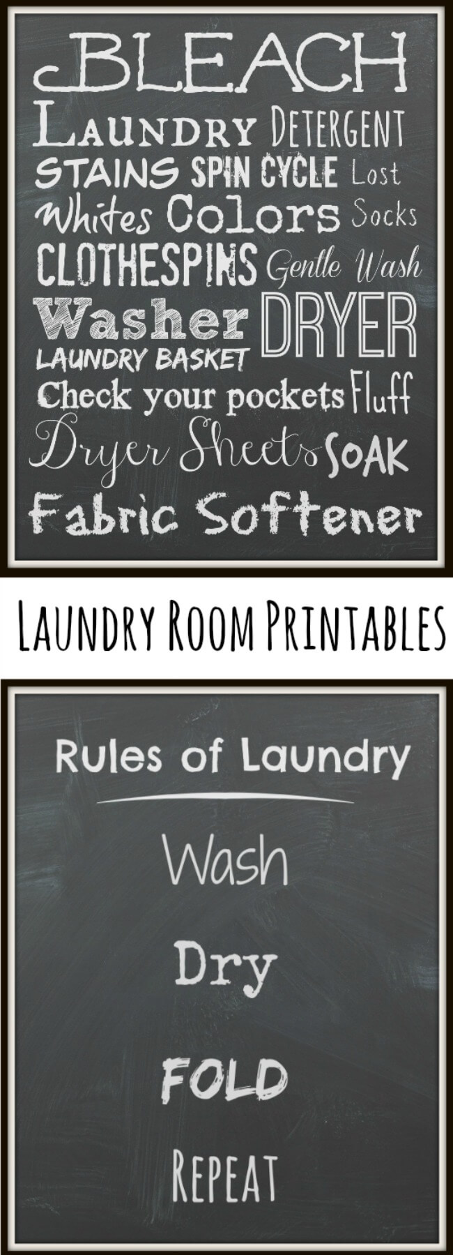 P&G Free & Clean Laundry Products - for sensitive skin. FREE Chalkboard Laundry Printables! #IC #ad #SecondSkincare | The TipToe Fairys