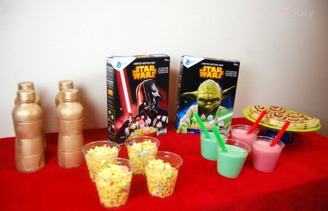 May The Force be with you at the breakfast table! Check out how we made a Star Wars breakfast party with #StarWarsCereal #sp | The TipToe Fairy