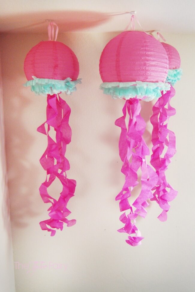 DIY Jellyfish Decorations with Disney Baby Ariel