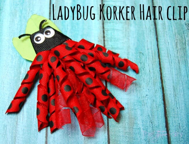Make a Ladybug Korker Hair Bow! Tutorial with Faultless Premium Starch for perfect korker ribbons! #ad | The TipToe Fairy