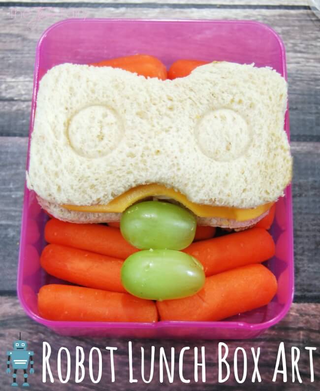 Robot Lunch Box Art - make a Robot Sandwich for your kids! #ad | The TipToe Fairy