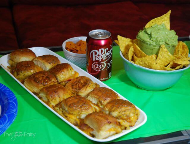 Hot & Cheesy Ham Sliders and Game Day Greats with Dr. Pepper® #ad | The TipToe Fairy