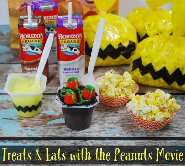 Treats and Eats with the #PeanutsMovie #ad @Albertsons - the Great Pumpkin pudding patch and Charlie Brown Popcorn | The TipToe Fairy