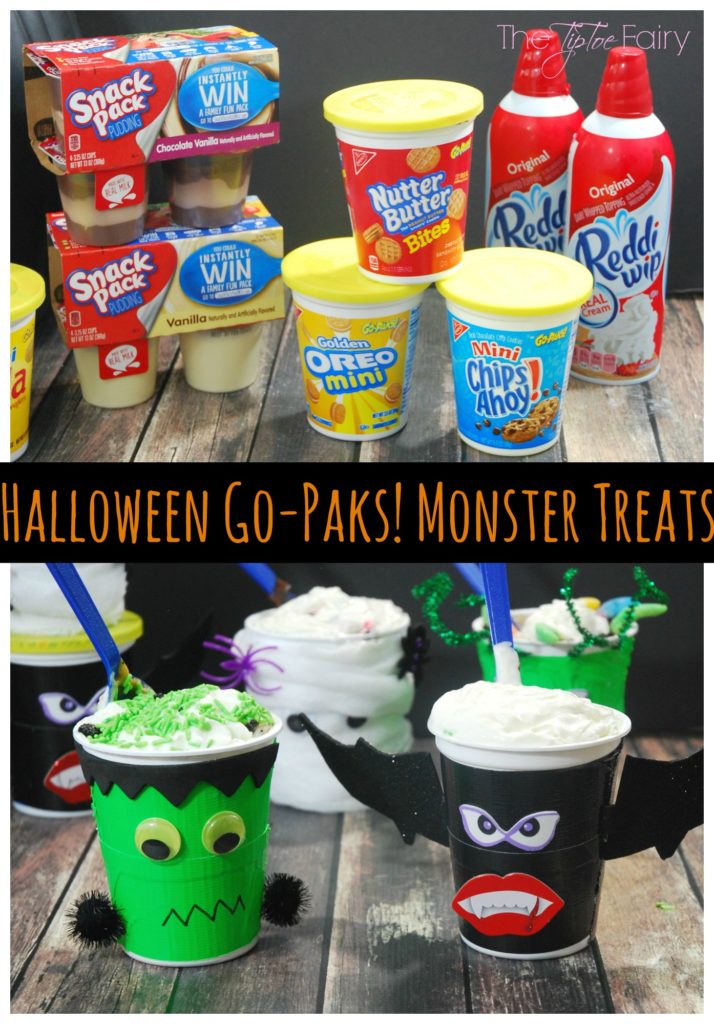 Halloween Go-Paks! Monster Treats - a fun party treat! | #ad #SnackAndGo The TipToe Fairy