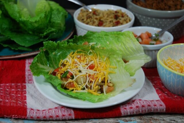 Twist up Taco Night with Taco Lettuce Cups #ad #JustAddRice | The TipToe Fairy