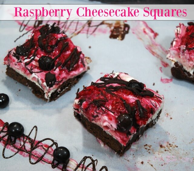 Raspberry Cheesecake Squares with Brookside Chocolate - a delicious dessert! #ad | The TipToe Fairy