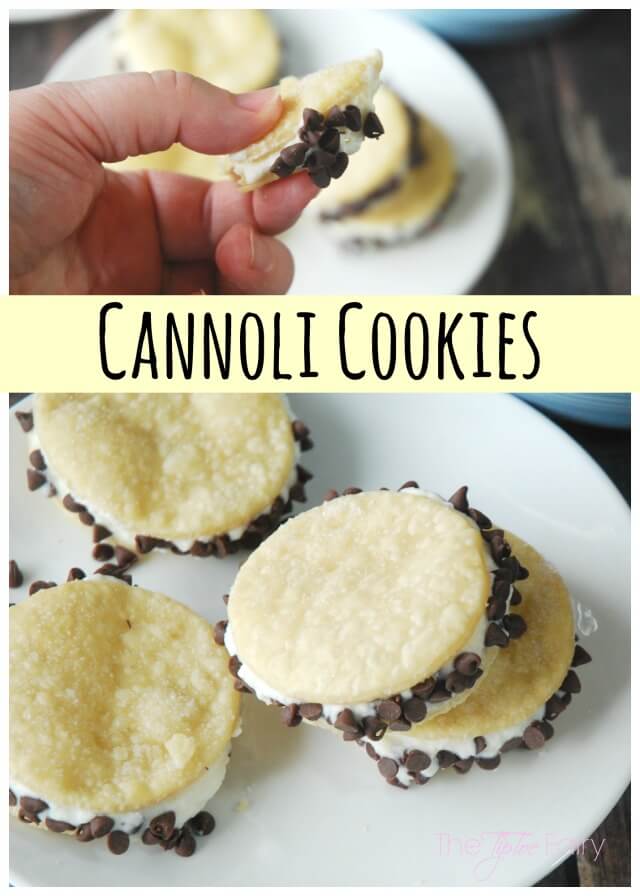 Make a lazy version of cannoli with Cannoli Cookies | The TipToe Fairy #cookies #yum