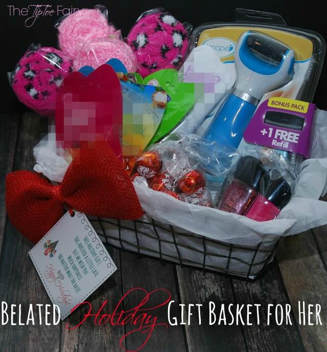 The perfect Belated Holiday Gift Basket for Her with #FREE Printable Card! #ad #giftbasket