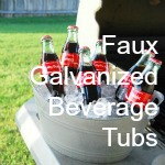 DIY Faux Galvanized Beverage Tubs