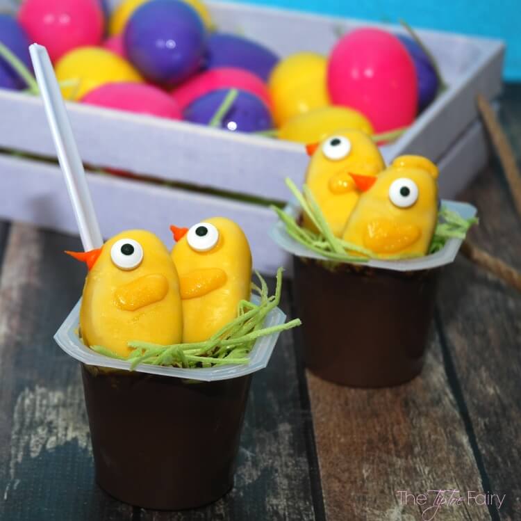 Create a #SpoonfulofFun for #Easter with Little Chickie Nest Pudding Cups for #Easter AD