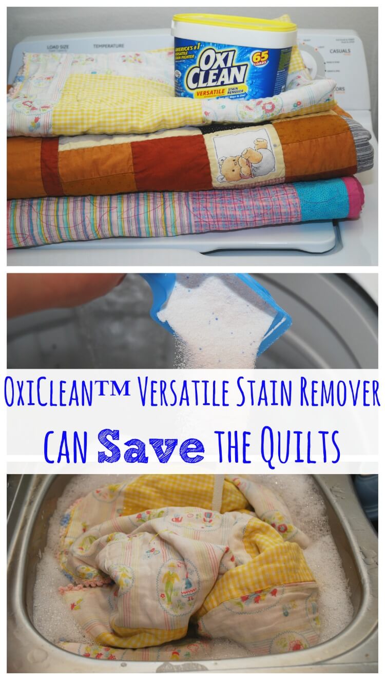 Did OxicClean get the stains out of my Heirloom Quilts? See my before & after! #ad 