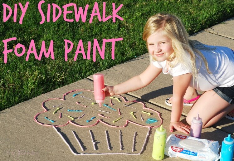 DIY Sidewalk Foam Paint