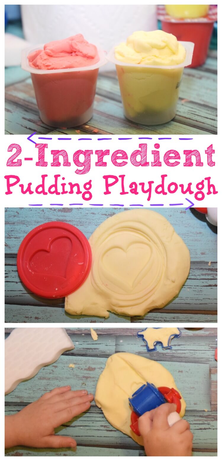 Make 2-Ingredient Pudding Playdough w/ the kids! #PGDetailsMatter #IC #ad