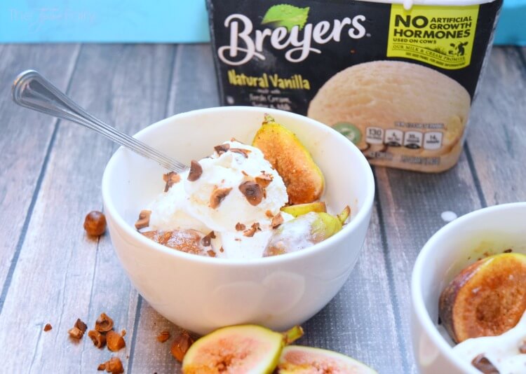 Celebrate #Breyers150 w/Spiced Roasted Figs & Hazelnuts w/ #IceCream #ad #foodie