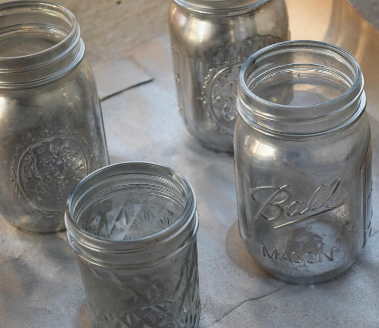 Make #DIY Mercury Glass Mason Jar Votives for your party tablescape w #StarbucksCaffeLatte #ad #MyStarbucksatHome