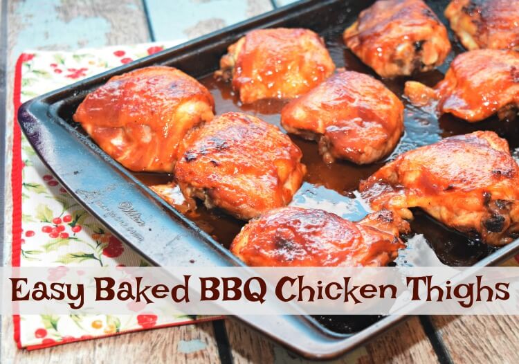 Dinner tonight! 3-ingredient Easy Baked BBQ Chicken Thighs! #yum #food #foodie