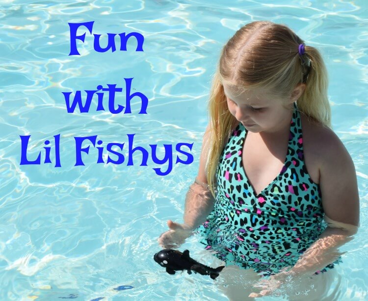 Check out the fun we had with #LilFishys - motorized water pets! #ad #summer #poolfun 