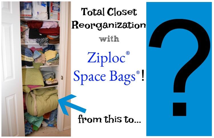 Come see how I #OrganizeWithZiplocSpaceBags to give our linen closet tons of room! #ad 