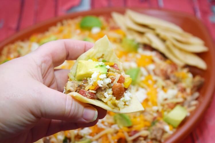 Create a #DipForTheWin w this easy & delicious Beef Fajita Dip with @ro_tel and @walmart! #ad 