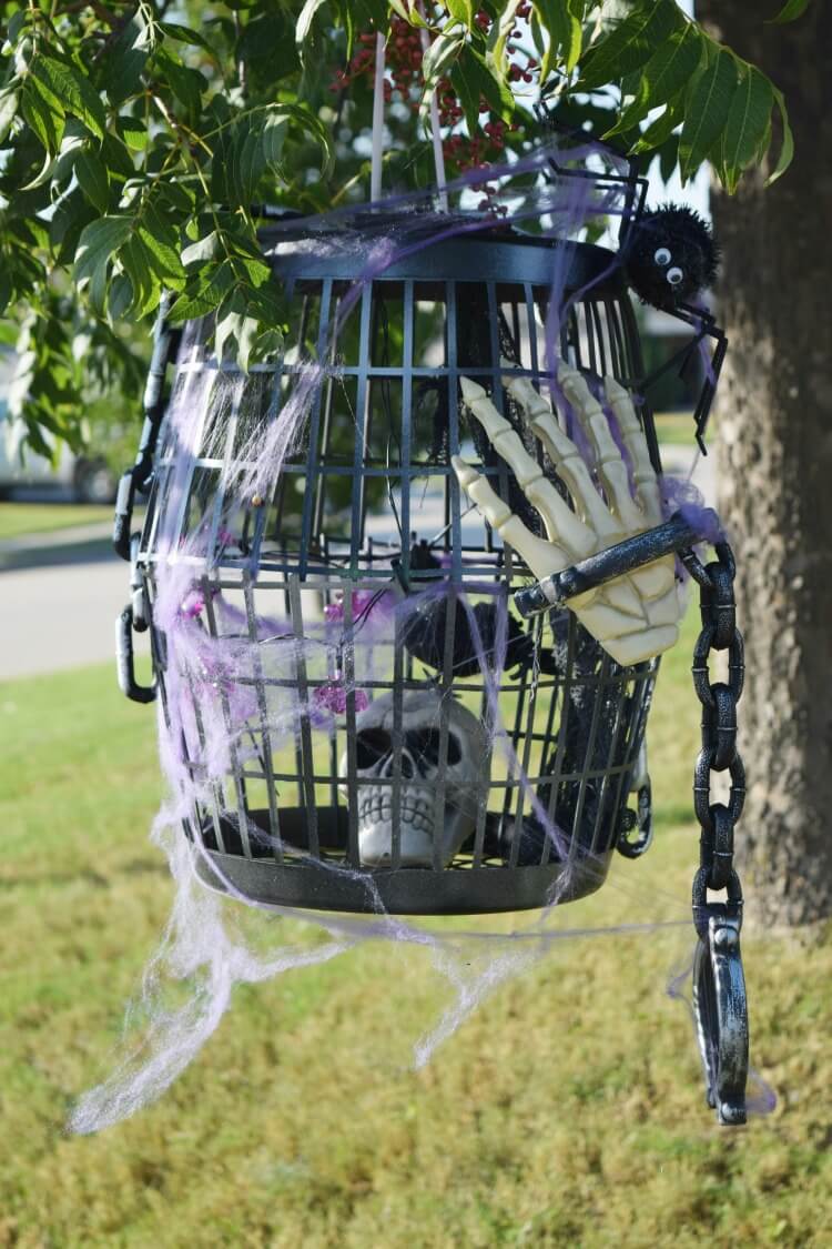 Make this DIY #Halloween Bird Cage w/supplies from @DollarTree! #ad #DollarTree