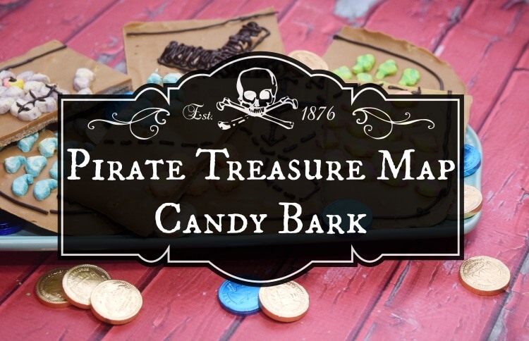 Make this Pirate Treasure Map Bark! Perfect for party treats! #ad #PostCerealCreations