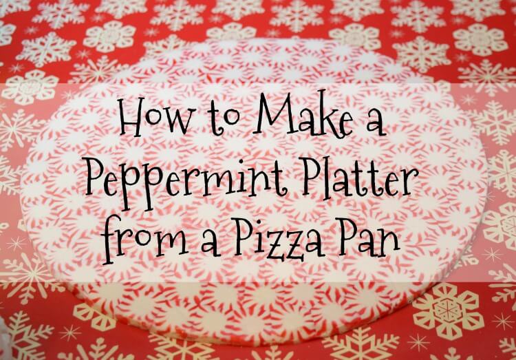 How to Make a Huge Peppermint Platter with a pizza pan! #Christmas