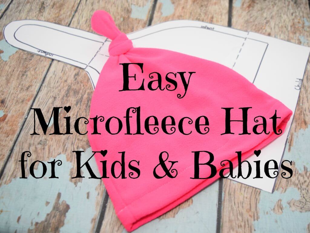 DIY Microfleece Hats for Kids & Babies for Stocking Stuffers! #StockedWithLove #ad 