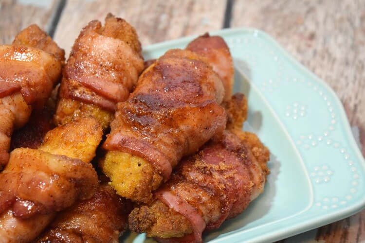 How to make Bacon Wrapped Chicken Strips for the Big Game with Spicy Honey Mustard! #ad 
