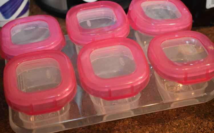 OXO Tot Plastic Baby Blocks Freezer Storage Containers Pink