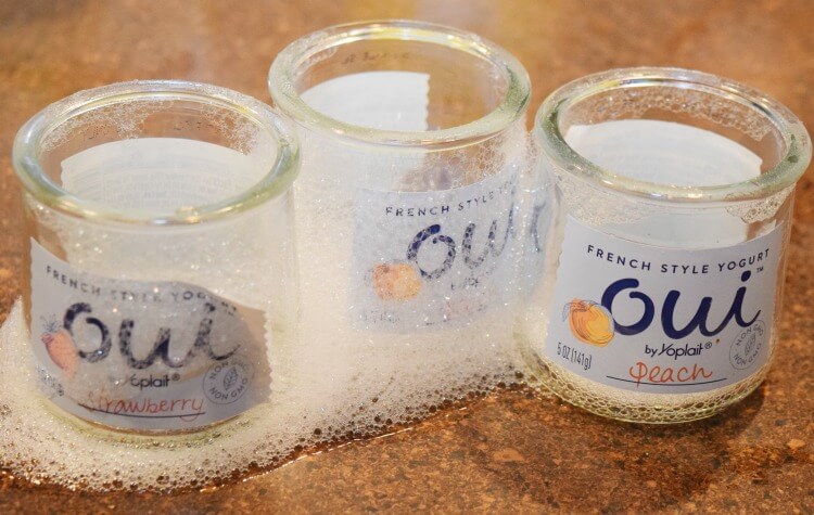 Glass Yoplait Oui Yogurt Jars Pots